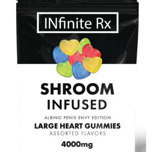 INfinite Rx Shroom Infused Albino Penis Envy Edition Large Heart Gummies Edibles (4000mg)