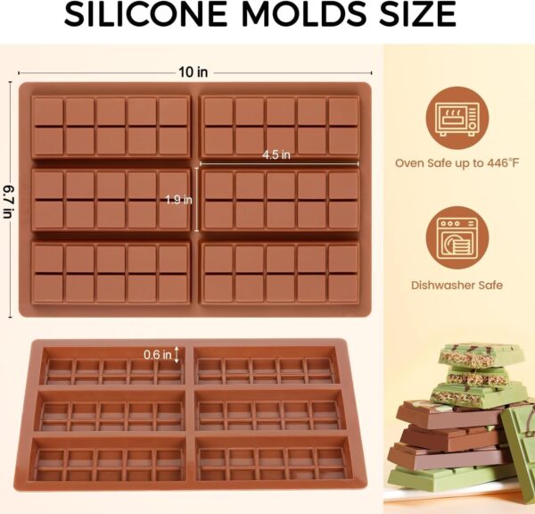 Pistachio Chocolate bar molds